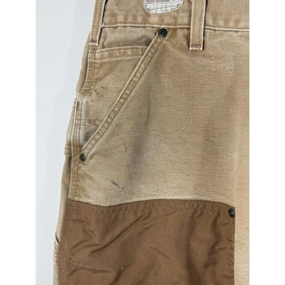 Carhartt Double Knee Carpenter Pants Men's Distressed Canvas Workwear Grunge